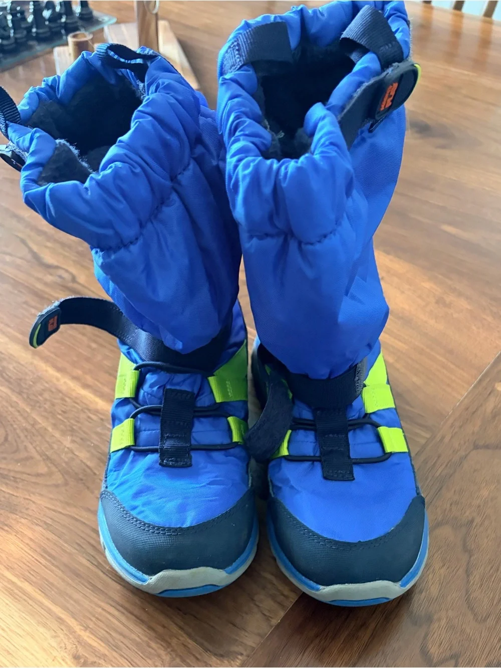 Stride Rite Blue and Yellow Kids Snow Boots
